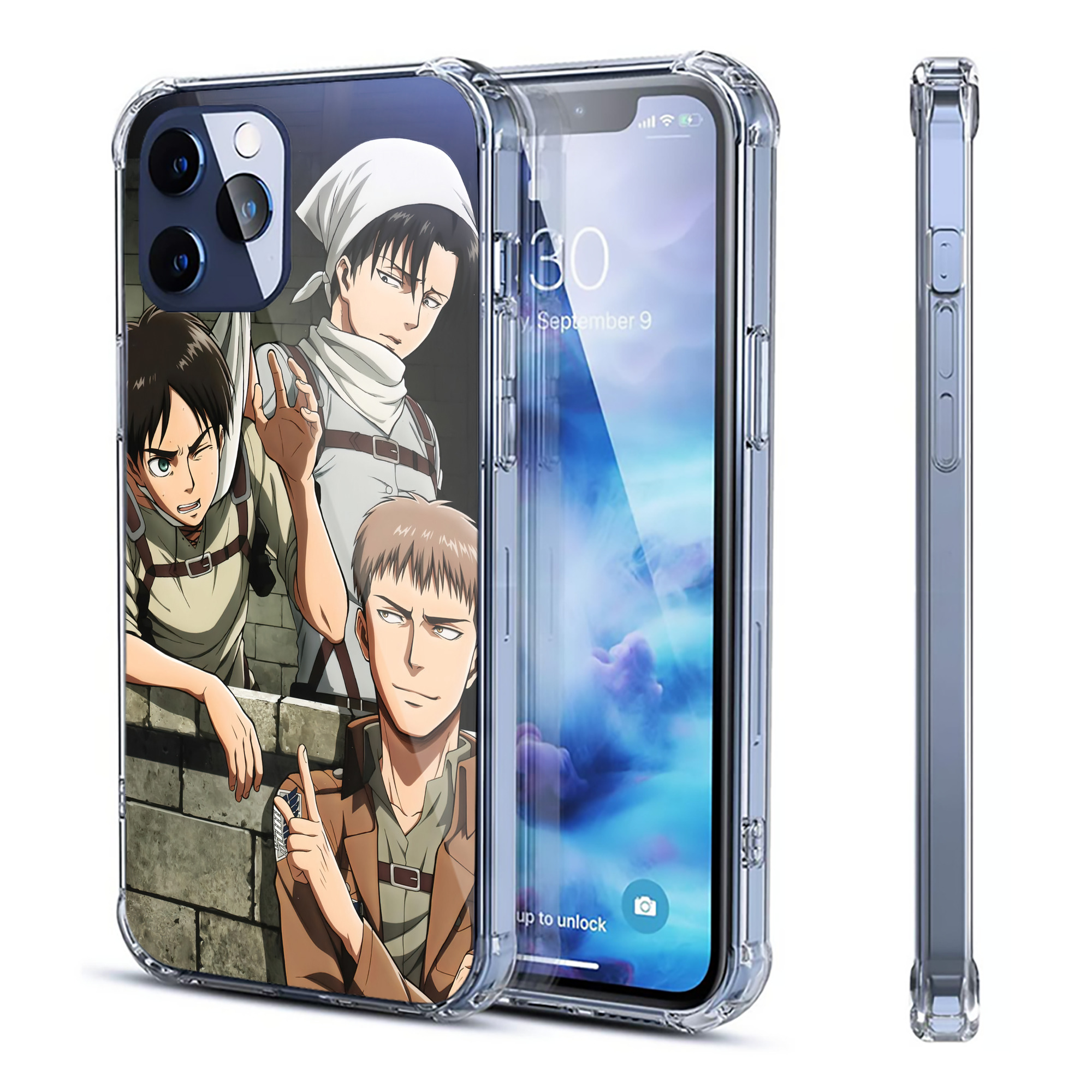（画像用） 進撃の巨人 Attack on Titan 【iPhone 12シリーズ対応】透明スマホケース（クリアソフトケース）